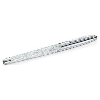 swarovski crystalline nova rollerball pen silver tone chrome plated