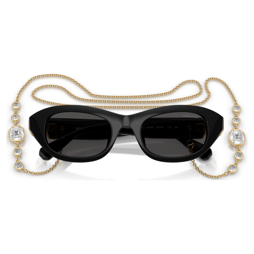 swarovski sunglasses  pillow shape  black