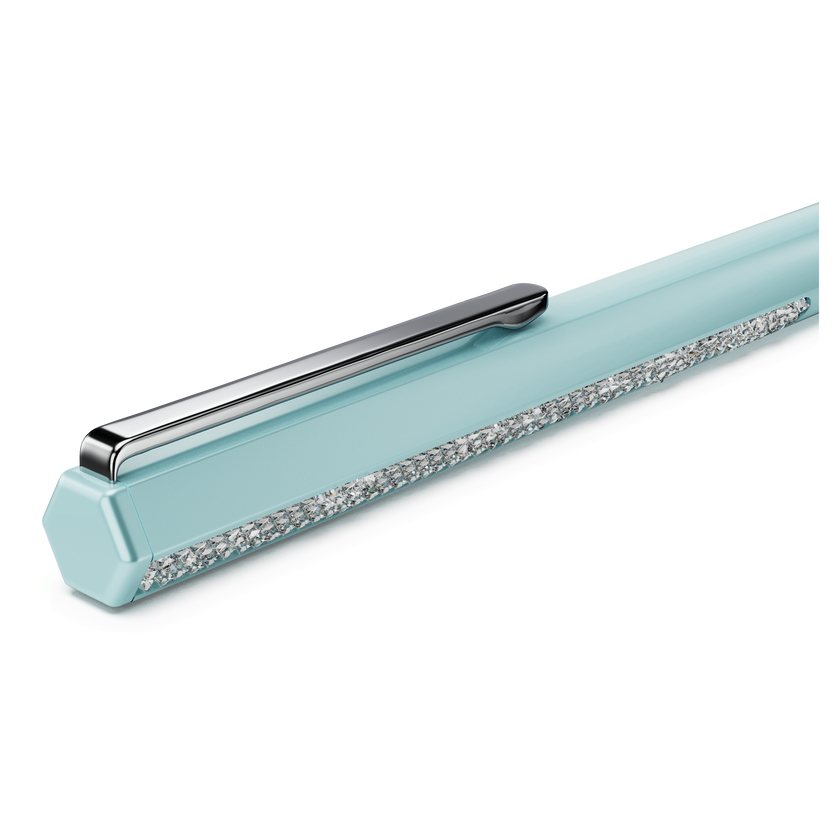 swarovski crystal shimmer ballpoint pen  blue lacquered  chrome plated