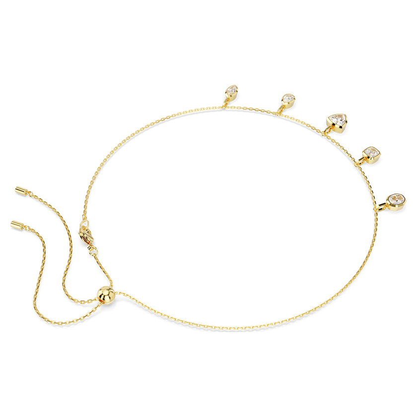 swarovski imber necklace  mixed cuts  white  gold tone plated