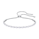 Subtle Bracelet, White, Rhodium plating