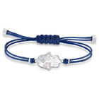 swarovski power bracelet hamsa hand medium blue stainless steel