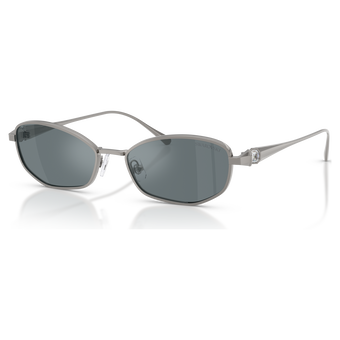 swarovski sunglasses  pillow shape  sk7042  silver tone