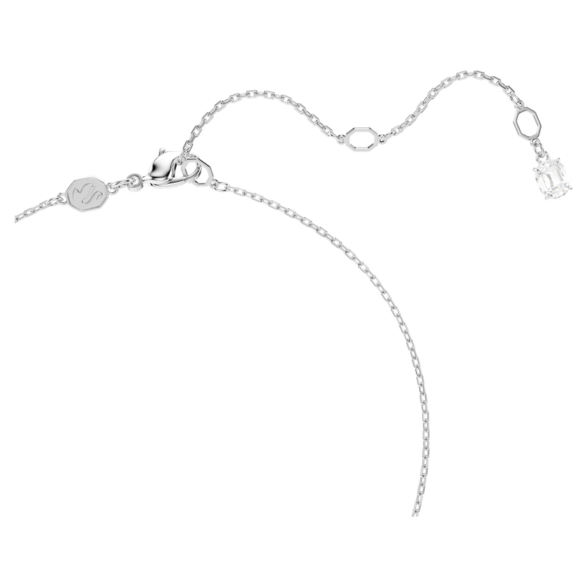 swarovski swan pendant  mixed cuts  swan  white