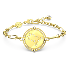 Zodiac bracelet, Gemini, Gold tone, Gold-tone plated