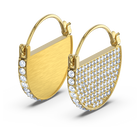 swarovski ginger hoop pierced earrings white gold tone plated