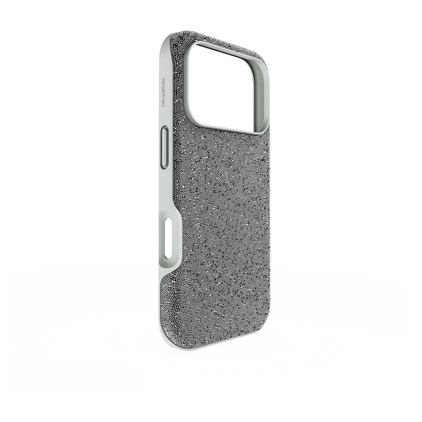 swarovski high smartphone case  iphone  17 pro  silver tone