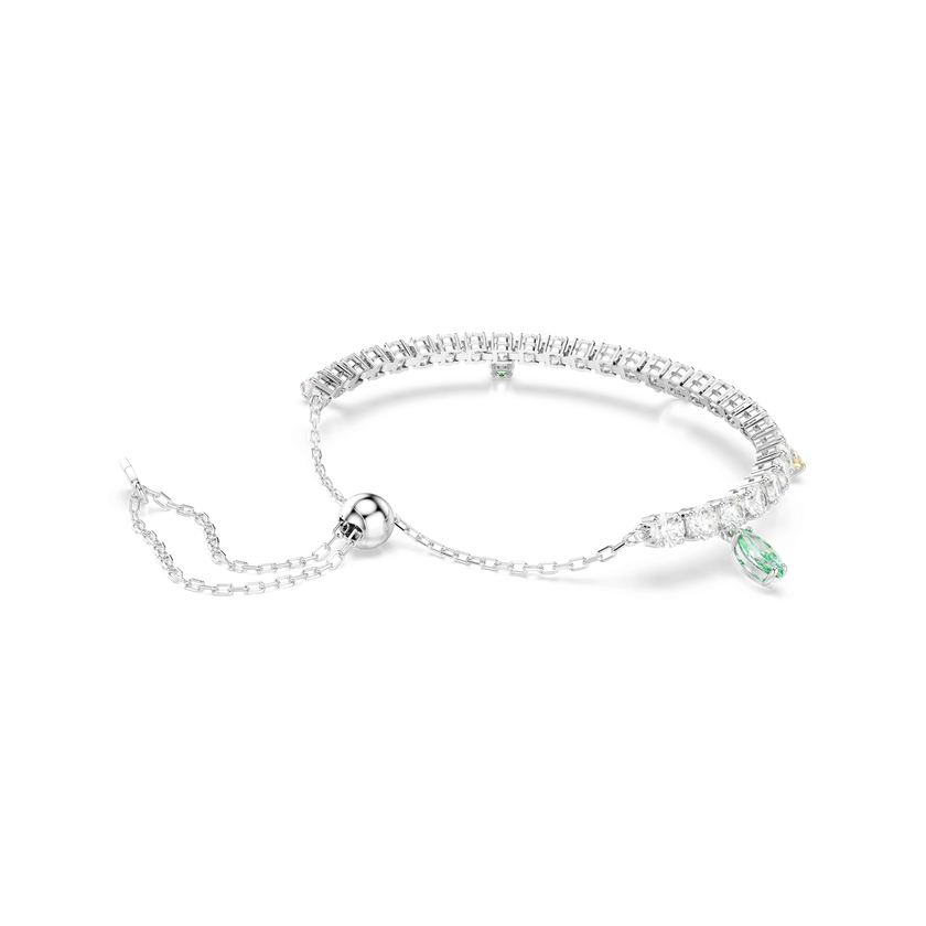 ariana grande x swarovski tennis bracelet  mixed cuts  multicolored  rhodium plated
