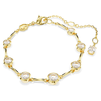 swarovski imber tennis bracelet mixed round cuts white gold tone plated