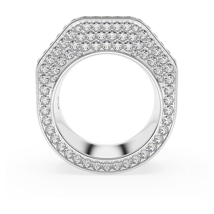 swarovski dextera ring  octagon shape  pav   white  rhodium plated