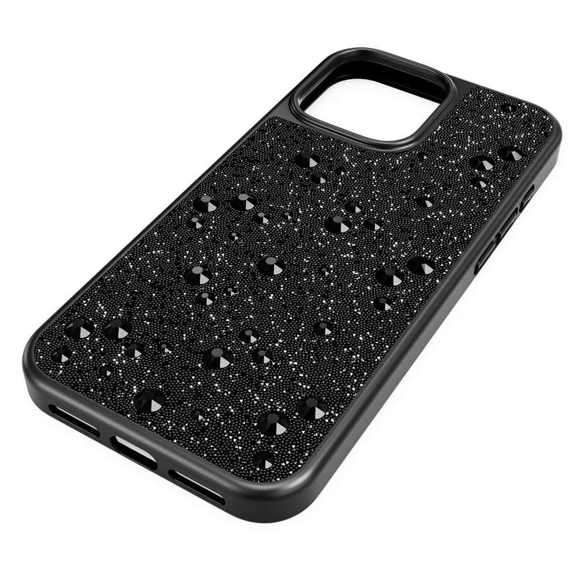 swarovski high smartphone case  scattered design  iphone  16 pro max  black