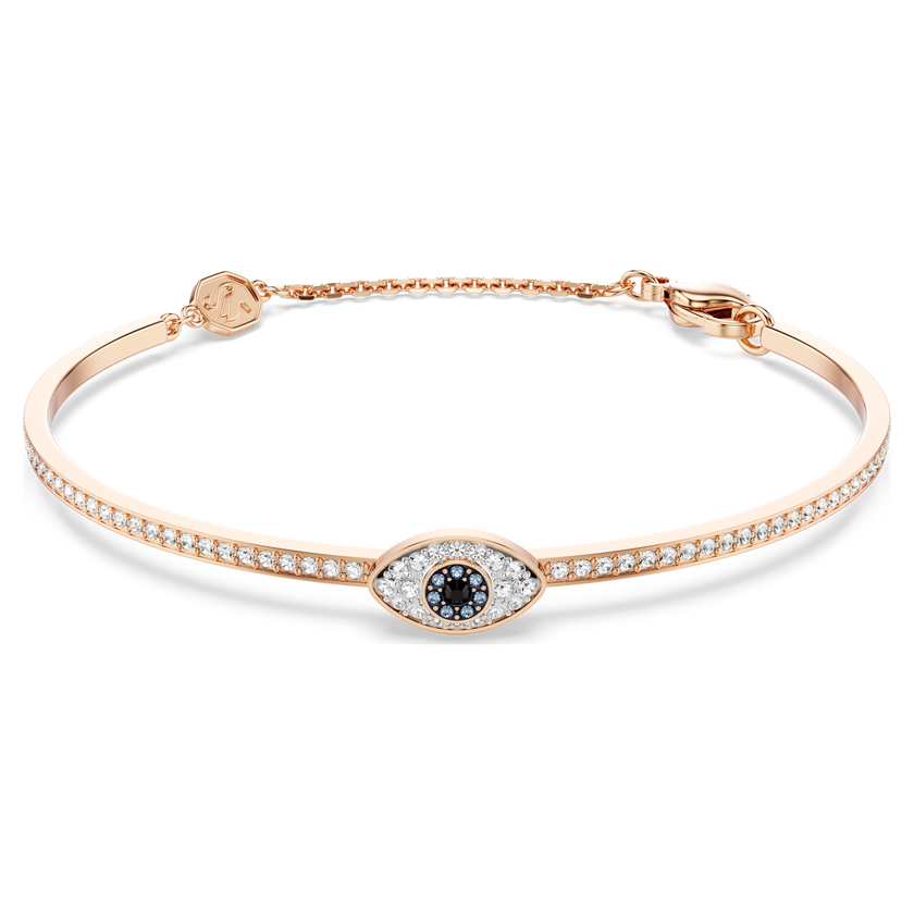 swarovski symbolica bangle  eye  multicolored  rose gold tone plated