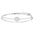 Ginger Bangle, White, Rhodium Plating