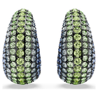 swarovski sublima drop earrings round cut small multicolored ruthenium plated