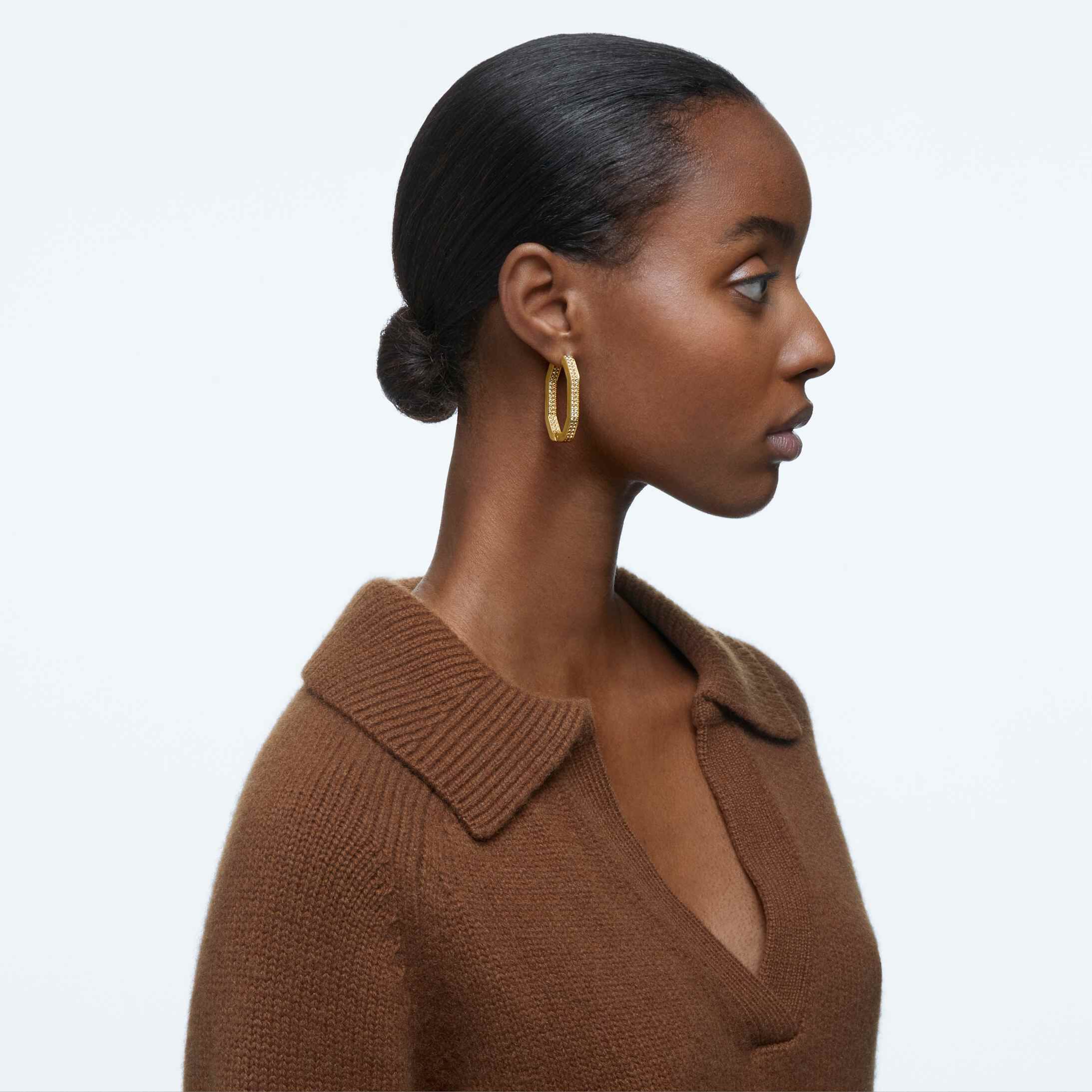 Swarovski gold hoop deals earrings