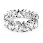 swarovski matrix vittore ring  drop cut  white  rhodium plated