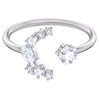 swarovski moonsun motif ring white rhodium plated