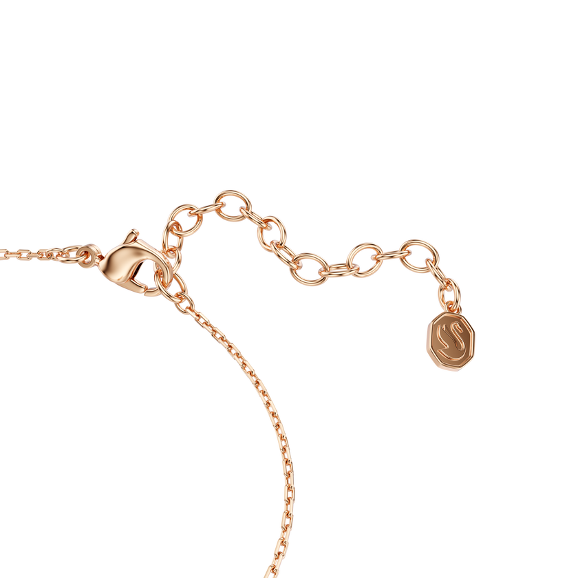 swarovski swan bracelet  mixed cuts  swan  white  rose gold tone plated