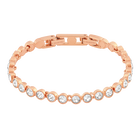Tennis Bracelet, White, Rose Gold Plated