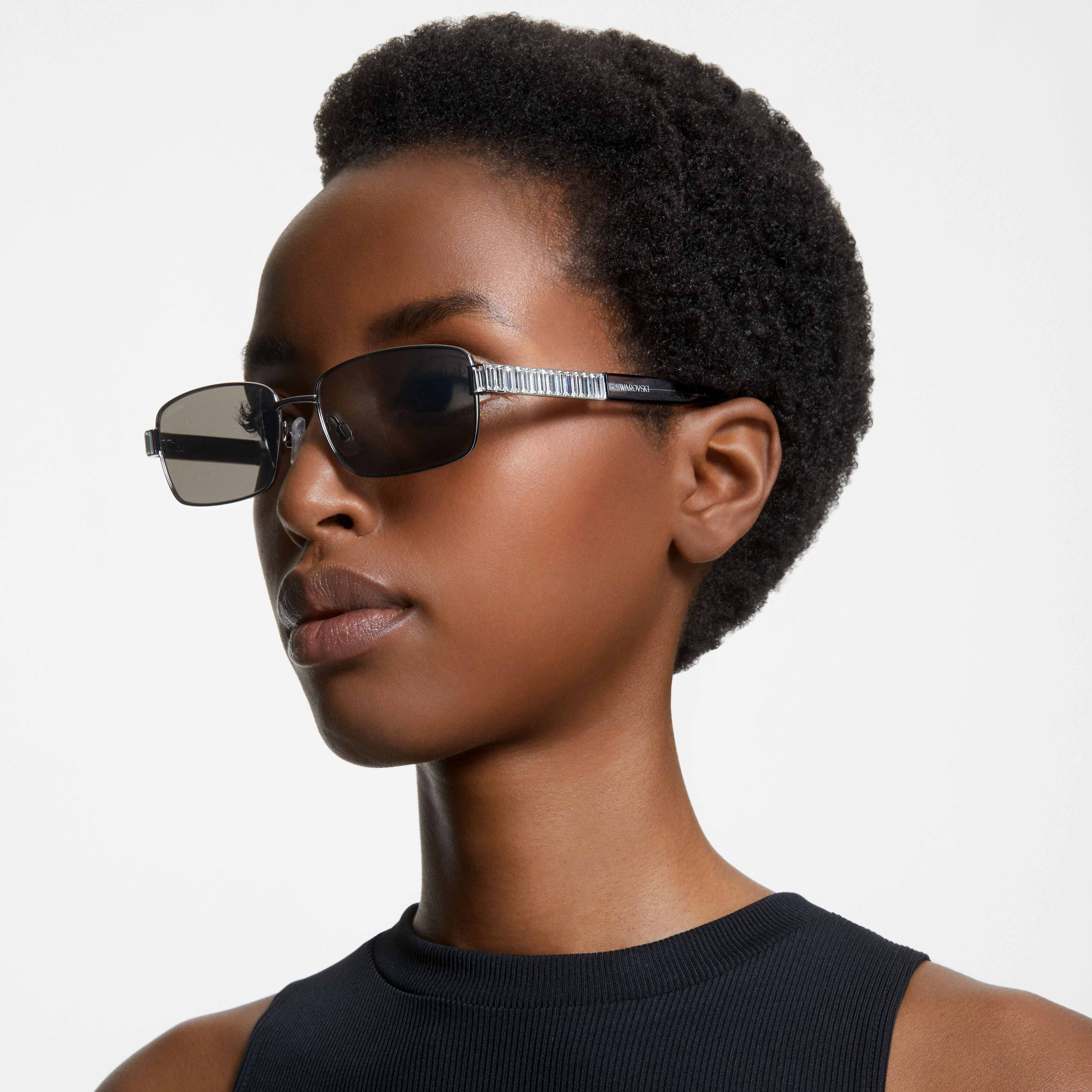 Buy Swarovski Matrix Sunglasses Mirror Silver tone