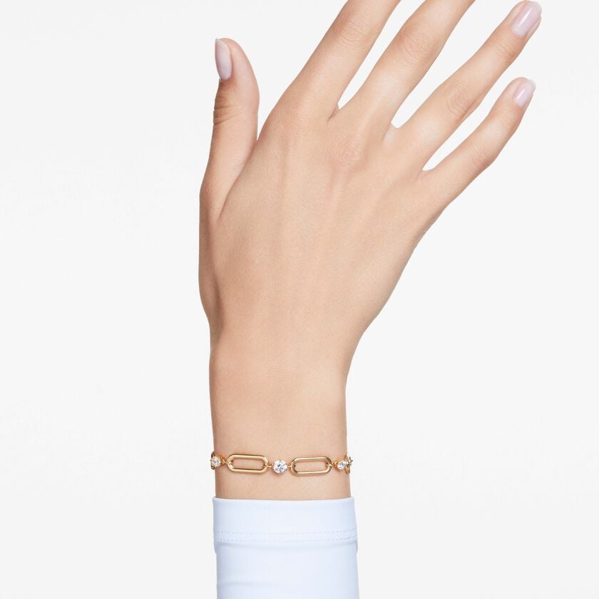 swarovski constella bracelet  white  gold tone plated