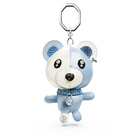 swarovski teddy bag charm bear blue rhodium plated