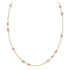 swarovski imber strand round cut pink gold tone plated