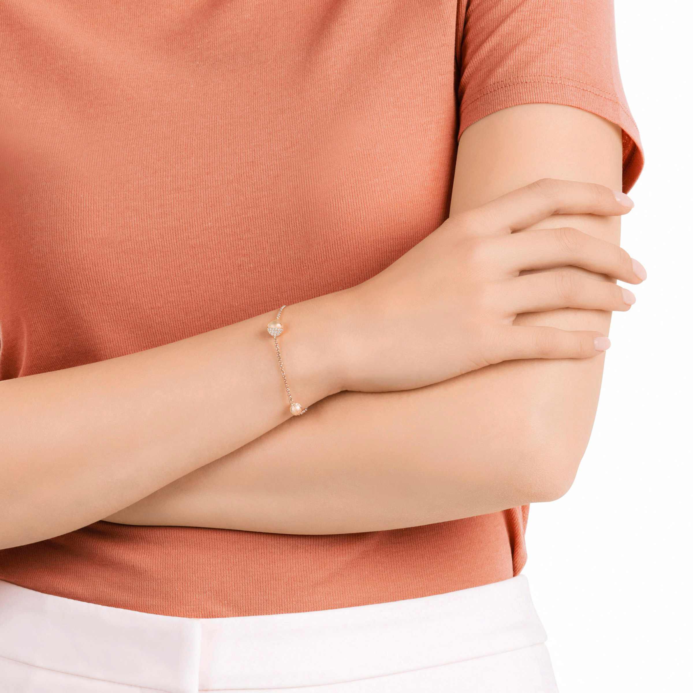 swarovski remix collection  round shape  white  rose gold plated