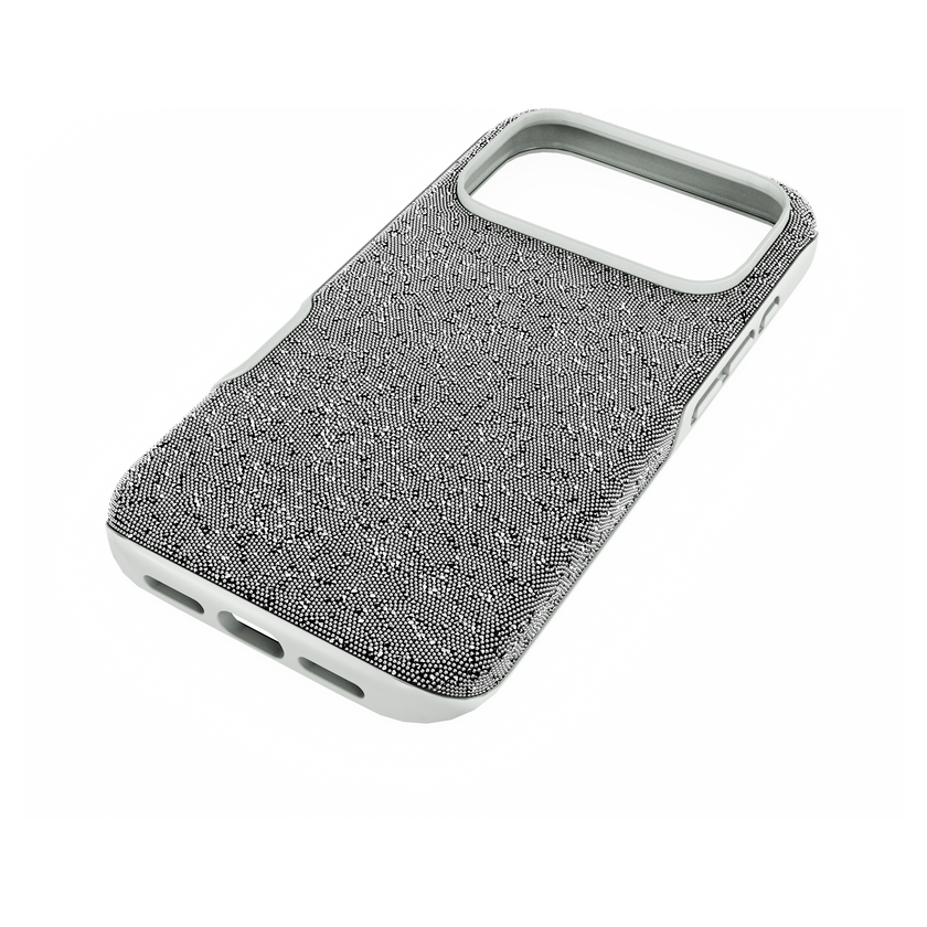swarovski high smartphone case  iphone  17 pro  silver tone
