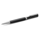swarovski crystalline ballpoint pen  black  black lacquered  chrome plated