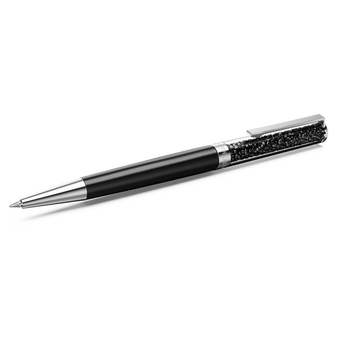 swarovski crystalline ballpoint pen  black  black lacquered  chrome plated