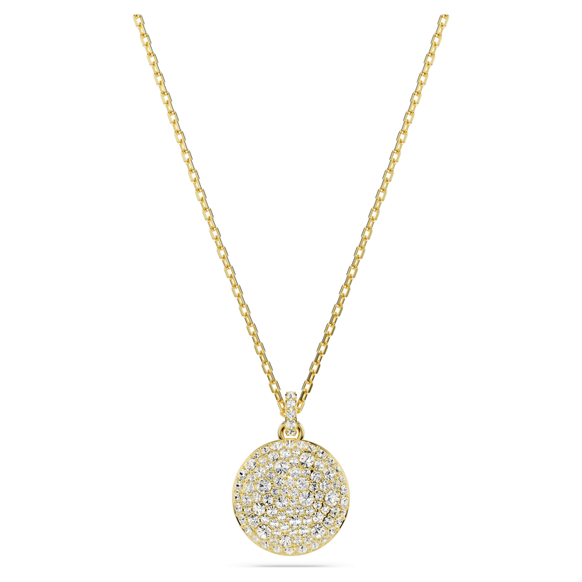 swarovski sublima layered pendant  white  gold tone plated