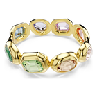 swarovski gema cuff  oversized crystals  mixed cuts  multicolored  gold tone plated