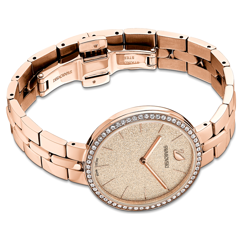 swarovski cosmopolitan watch  metal bracelet  rose gold tone  rose gold tone pvd