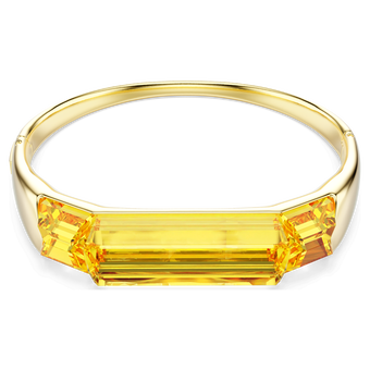 swarovski lucent bangle yellow gold tone plated