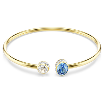swarovski chroma bangle  mixed cuts  multicolored  18k gold finish