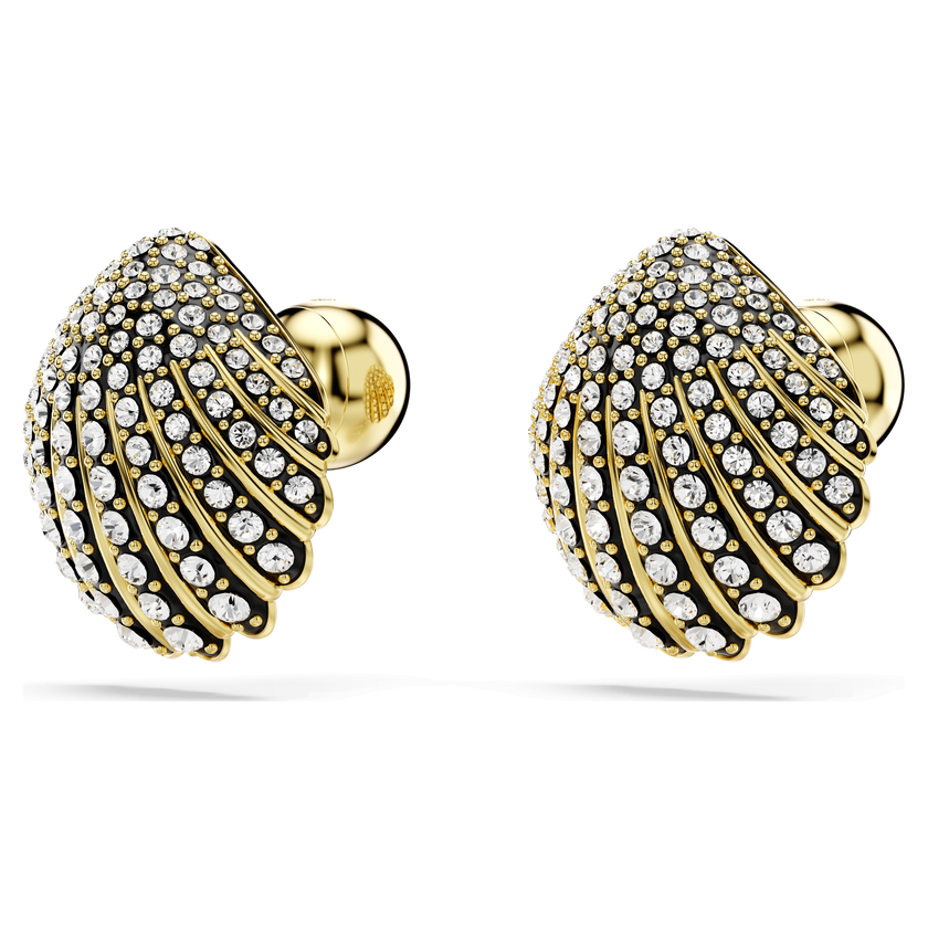 swarovski idyllia stud earrings  shell  white  gold tone plated