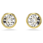 swarovski imber stud earrings round cut white gold tone plated