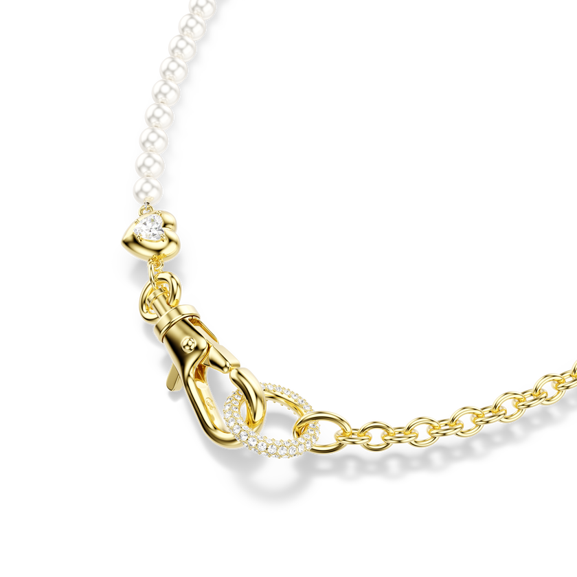 swarovski idyllia necklace  crystal pearl  white  gold tone plated