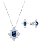 swarovski palace set blue rhodium plated