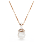 swarovski originally pendant white rose gold tone plated