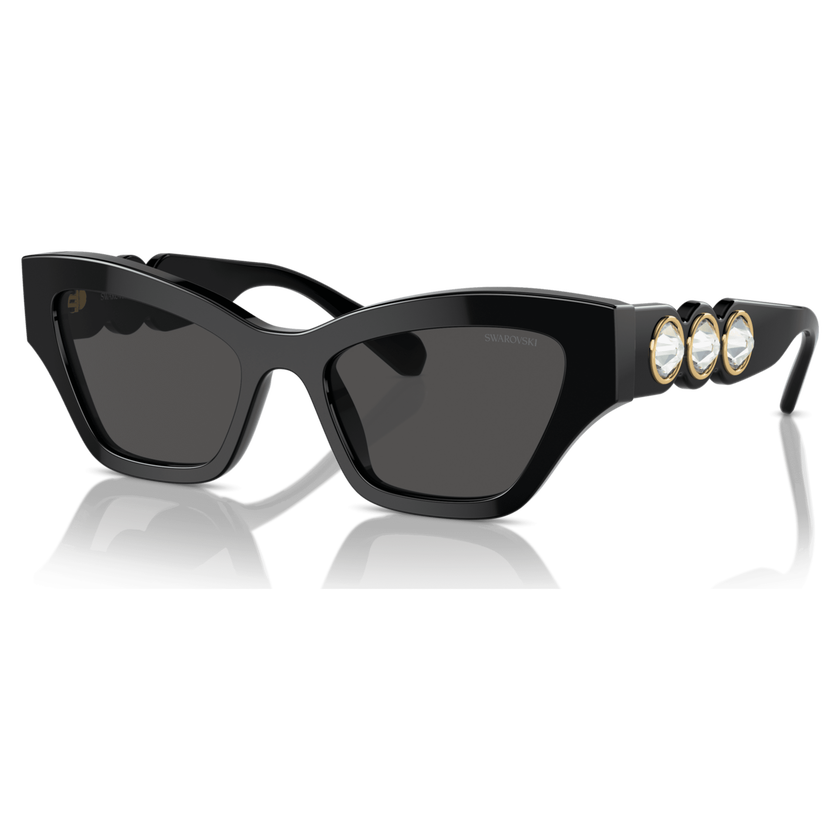 swarovski sunglasses  cat eye shape  black