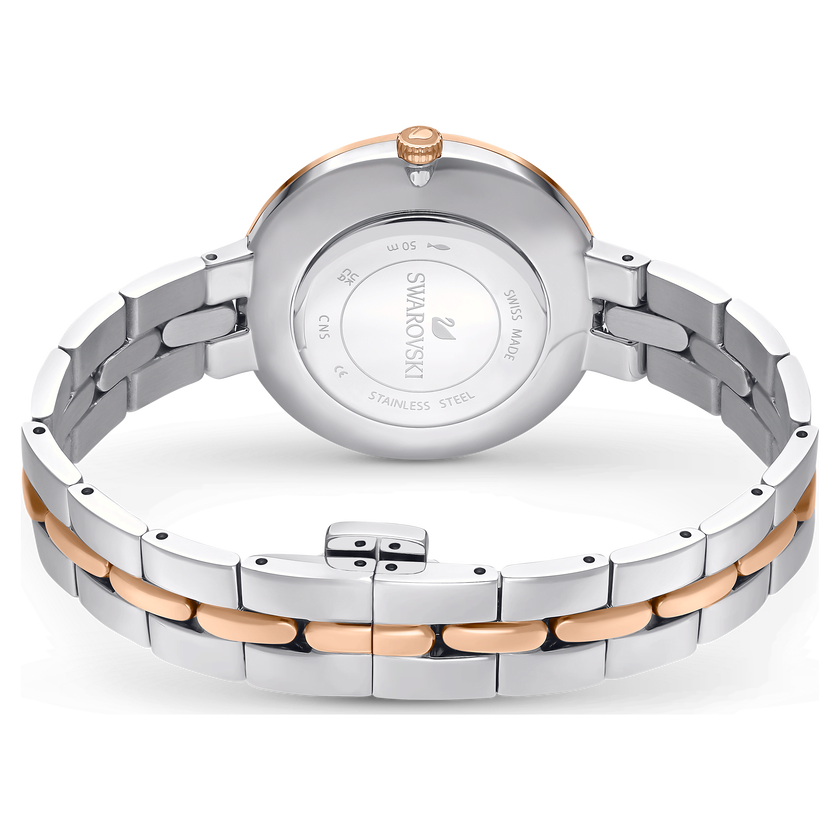 swarovski cosmopolitan watch  swiss made  metal bracelet  white  mixed metal finish