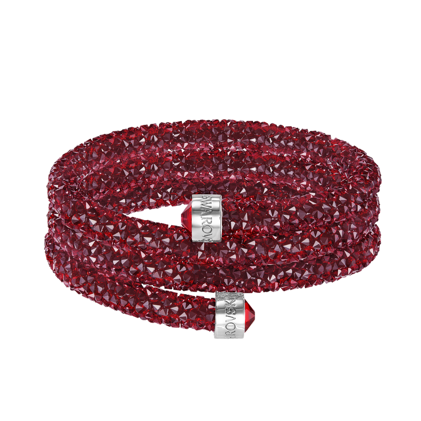 Crystaldust Bangle, Red, Stainless steel
