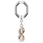 swarovski key ring infinity white mixed metal finish