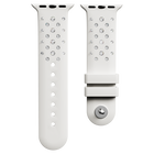 swarovski watch strap  silicone with stitching  gray  stainless steel
