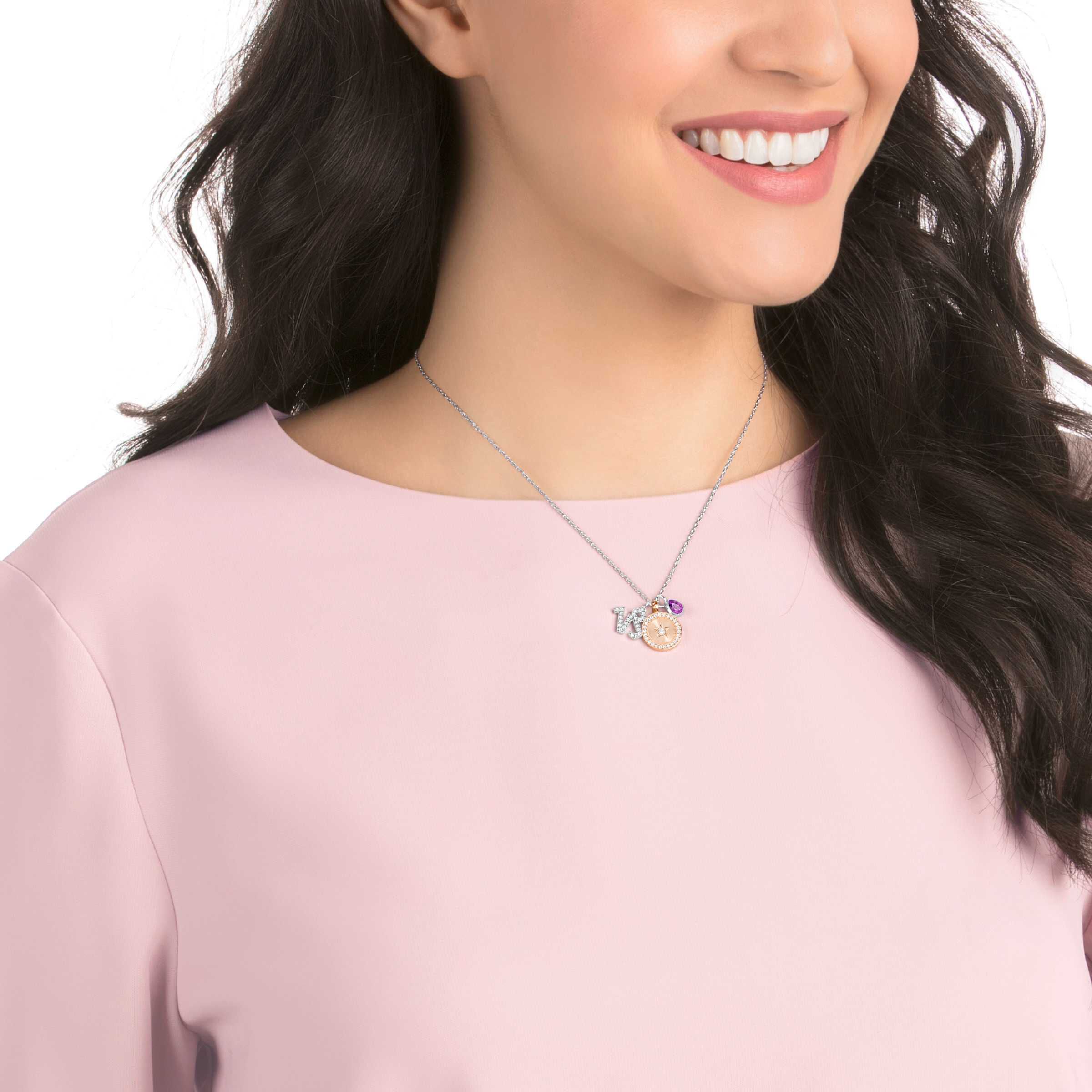 Buy Swarovski Zodiac pendant Capricorn Small Purple Rhodium plated