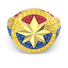 swarovski captain marvel ring  multicolored  gold tone plated