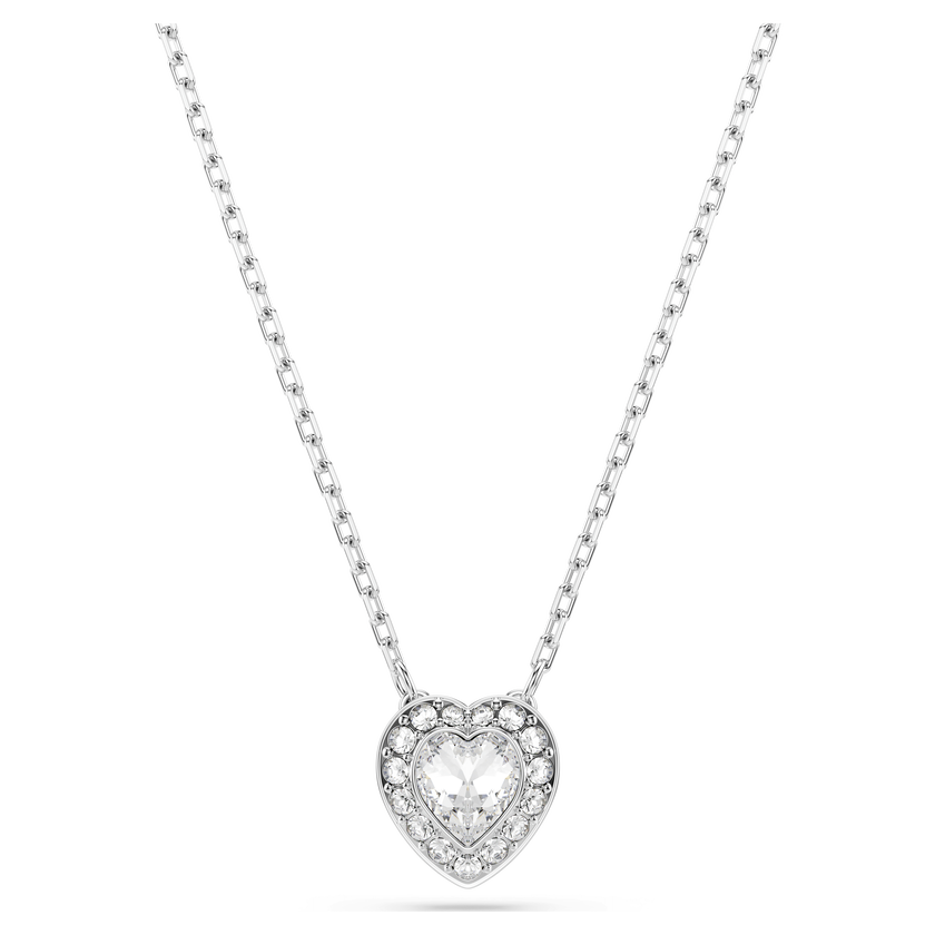 ariana grande x swarovski set  mixed cuts  heart  white  rhodium plated
