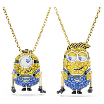 swarovski minions james and henry set  pav   multicolored  gold tone plated